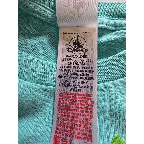Disney Parks Peter Pan Long Sleeve Graphic Cotton T-Shirt S Turquoise NWOT New - Picture 4 of 6